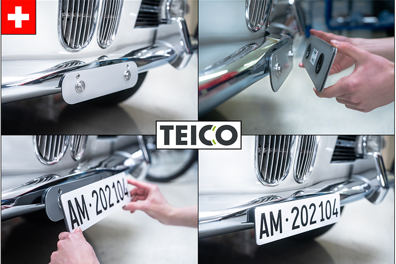 TEICO Set Österreich - Set PKW 1-zeilig 2 Fahrzeuge - Kennzeichenhalter  Wechselsystem/Wechselkennzeichen : : Auto & Motorrad