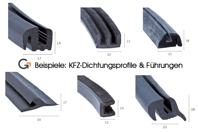 KFZ-Dichtungen, Profile, Kantenschutz